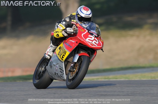 2009-09-27 Imola 0159 Acque minerali - Superstock 1000 - Warm Up - Alexander Thomas Lowes - MV Agusta F4 312 R